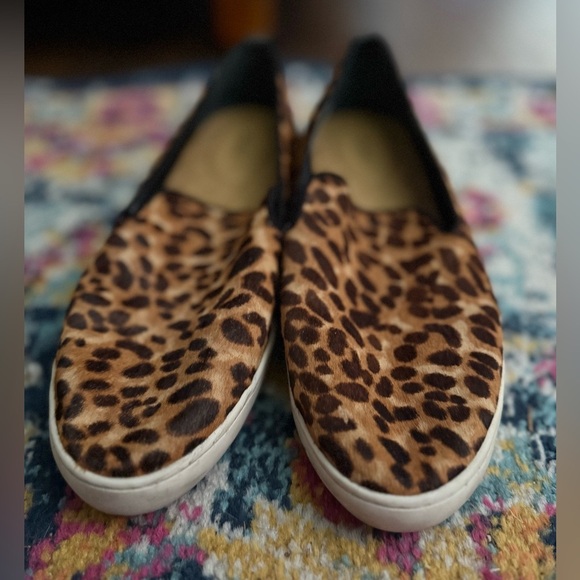 Birdies Women 10 Shoe Slides Leopard Neutral Edgy Fall Slip On - Picture 5 of 6